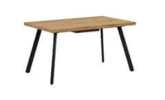 KONDELA Jedálenský stôl, rozkladací, AKAIKO hnedá, čierna 80 x 140 x 75 cm