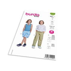 Burda Strih Burda 9224 - Nohavice s gumou v páse pre chlapcov, vreckáče, šortky, plavky