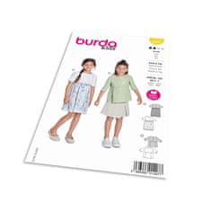 Burda Strih Burda 9226 - Naberané dievčenské šaty, empírové šaty, blúzka