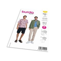 Burda Strih Burda 5842 - Pánska košeľa, pánska vrchná košeľa, ľanová košeľa