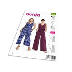 Burda Strih Burda 5817 - Overal so skríženými ramienkami, nohavicové šaty