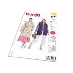 Burda Strih Burda 5840 - Balónový kabát, trenčkot, vesta