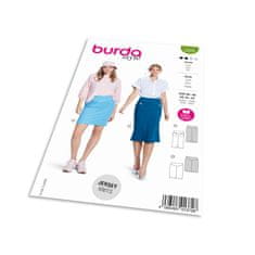 Burda Strih Burda 5825 - Úzka sukňa s tvarujúcim pásom, mini sukňa