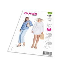 Burda Strih Burda 5822 - Tunikové šaty s gombíkmi, tunika