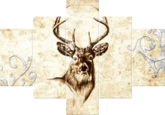 ZUTY Obrazy na stenu - Hlava jeleňa, 100x70 cm