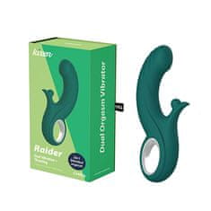 Chisa novelties Kissen Raider (Green), rabbit vaginálny vibrátor