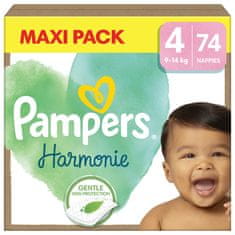 Pampers Harmonie Baby veľ. 4, 74 ks, 9kg-14kg