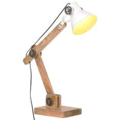 Vidaxl Industriálna stolová lampa biela okrúhla 58x18x90 cm E27