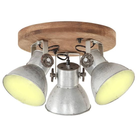 Vidaxl Industriálna stropná lampa 25 W strieborná 42x27 cm E27