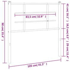 Vidaxl Kovové čelo postele čierne 100 cm