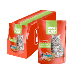 Wise Cat s kralikom v jemnej omačke 24x100g