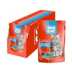 Wise Cat s kačicou v žele 24x100g