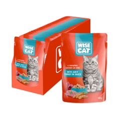 Wise Cat s morkou v jemnej omačke 24x100g