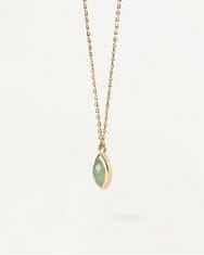 PDPAOLA Pozlátený náhrdelník Green Aventurine Nomad Vanilla CO01-678-U