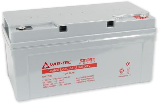 VAR-TEC AKKU SMART HEAVY 12V/80Ah - pro UPS, životnost 6-10 let