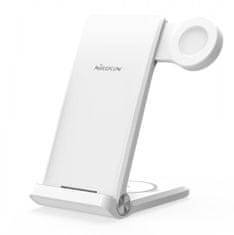 Nillkin  PowerTrio 3v1 bezdrôtová nabíjačka pre telefón, slúchadla a Huawei Watch White