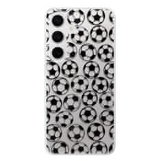 iSaprio Silikónové puzdro - Football pattern - black pre Samsung Galaxy S24