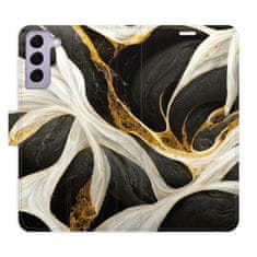 iSaprio Flipové puzdro - BlackGold Marble pre Samsung Galaxy S22 5G