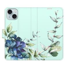 iSaprio Flipové puzdro - Blue Flowers pre Apple iPhone 15