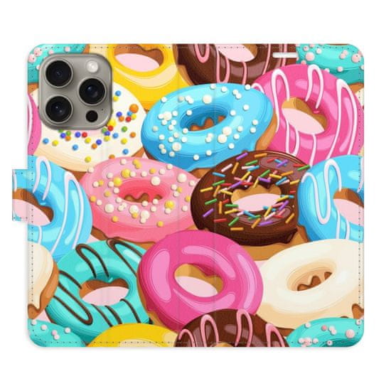 iSaprio Flipové puzdro - Donuts Pattern 02 pre Apple iPhone 15 Pro Max