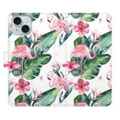 iSaprio Flipové puzdro - Flamingos Pattern pre Apple iPhone 15