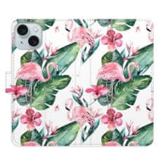 iSaprio Flipové puzdro - Flamingos Pattern pre Apple iPhone 15 Plus