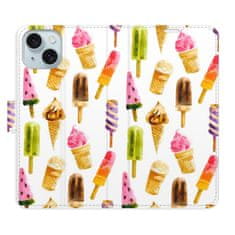 iSaprio Flipové puzdro - Ice Cream Pattern pre Apple iPhone 15