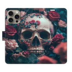 iSaprio Flipové puzdro - Skull in Roses 02 pre Apple iPhone 15 Pro Max