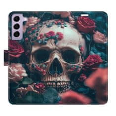 iSaprio Flipové puzdro - Skull in Roses 02 pre Samsung Galaxy S22 5G