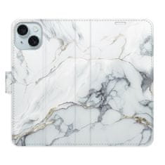 iSaprio Flipové puzdro - SilverMarble 15 pre Apple iPhone 15 Plus