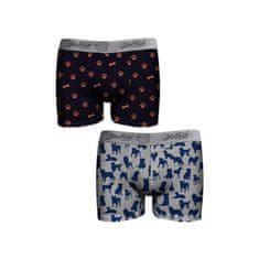 John Frank Pánske boxerky JOHN FRANK JF2BEF29 2PACK vp81807 S