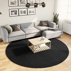 Petromila vidaXL Shaggy koberec PAMPLONA, vysoký vlas, moderný, čierny Ø 240 cm