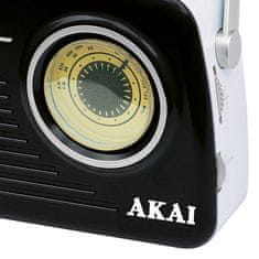 Akai Rádio , 9204487 | APR-11B BLACK Rádio v retro štýle