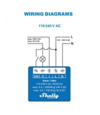 Shelly Shelly Qubino Wave 1 Mini - spínací modul 1x 8A (Z-Wave)