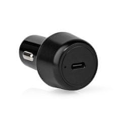 Nedis Adaptér do auta USB-C, 30W - černý