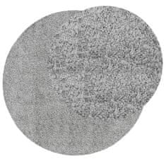 Petromila vidaXL Shaggy koberec PAMPLONA, vysoký vlas, moderný, sivý Ø 240 cm