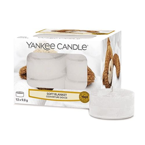 Yankee Candle Sviečky čajové , Jemná prikrývka, 12 ks