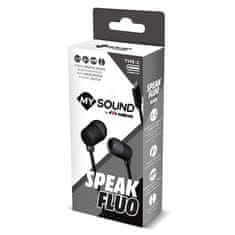 Meliconi Slúchadlá , 497411, SPEAK FLUO USB-C BLACK, do uší, mikrofón, Hands-free, 32 Ohm, USB-C