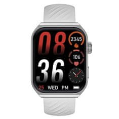 Trevi Chytré hodinky , T-FIT 400 CALL SILVER smartwatch, funkcia Always-on, sledovanie zdravotných funkcií, IP67, BT volanie