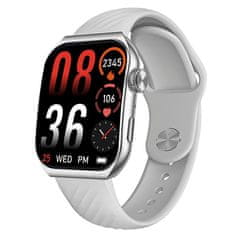 Trevi Chytré hodinky , T-FIT 400 CALL SILVER smartwatch, funkcia Always-on, sledovanie zdravotných funkcií, IP67, BT volanie