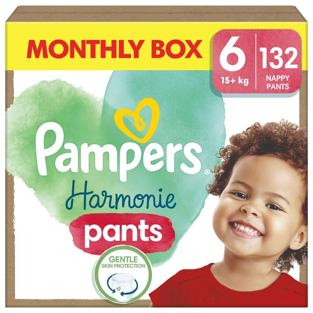Pampers Harmónia Baby pants veľ. 6, 132 ks, 15kg+ - mesačné balenie