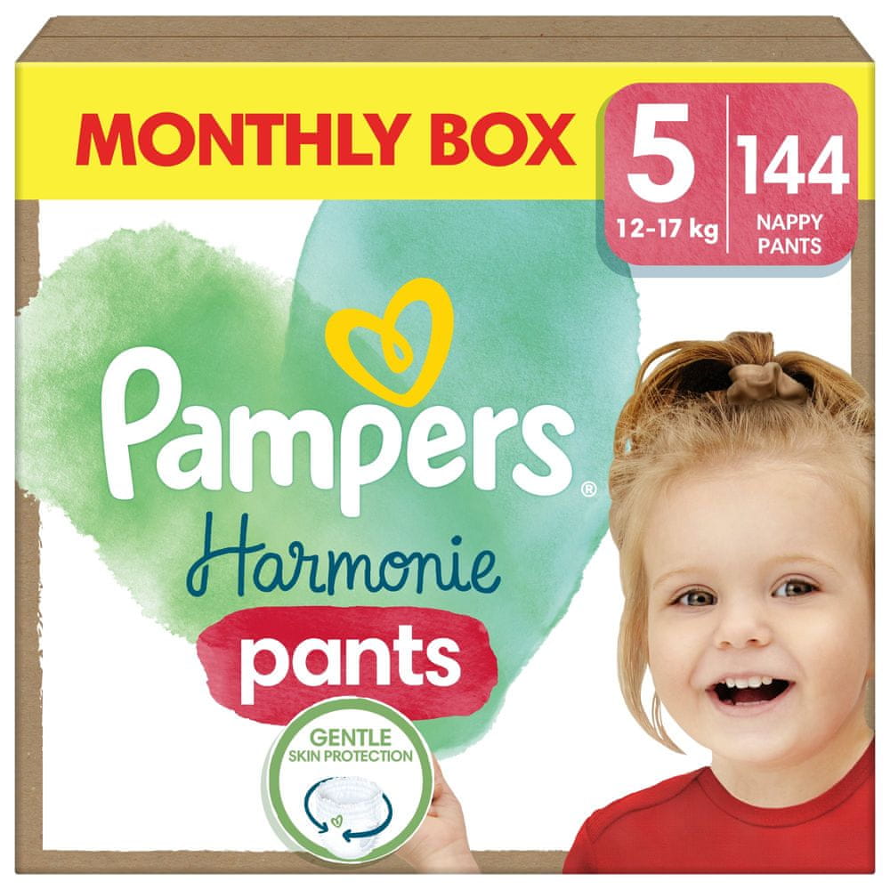 Pampers Harmónia Baby pants veľ. 5, 144 ks, 12kg-17kg