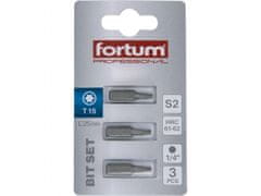 Fortum Hrot TORX, sada 3ks, T 15x25mm, S2