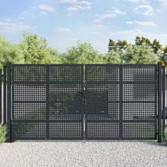 Petromila vidaXL Záhradná brána antracitová 400x250 cm oceľ