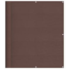 Vidaxl Balkónová zástena hnedá 120x800 cm 100 % polyester oxford