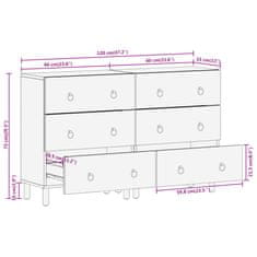 Vidaxl Bočné skrinky 2 ks 60x33x75 cm masívne mangovníkové drevo