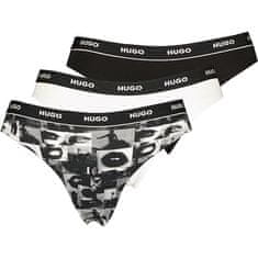 Hugo Boss 3 PACK - dámske tangá HUGO 50495870-120 (Veľkosť L)
