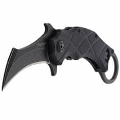 Fox Knives FE-016 EDGE THE CLAW 2 vreckový taktický nôž - karambit 6,9 cm, Stonewash, čierna, G10