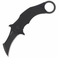 Fox Knives FE-016 EDGE THE CLAW 2 vreckový taktický nôž - karambit 6,9 cm, Stonewash, čierna, G10