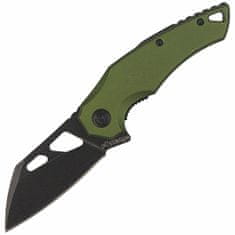 Fox Knives FE-026 AOD EDGE ATRAX vreckový nôž 8 cm, Stonewash, zelená, hliník